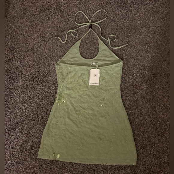 Peppermayo Dresses & Skirts - Peppermayo Green Halter Mini Dress